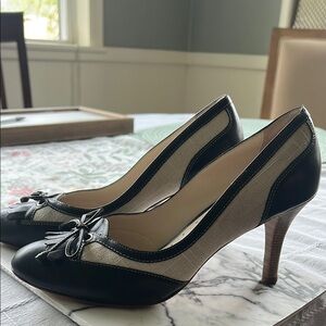 Elegant Black and Cream Women's Heels